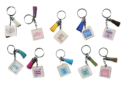 Motivational Wooden Keychain